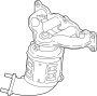 285102GBB0 Catalytic Converter with Integrated Exhaust Manifold