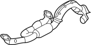 Image of Pipe. Exhaust. MUFFLER. Exhaust Crossover Pipe. image for your 2007 Hyundai Azera   