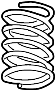 Image of Coil Spring (Rear) image for your 2005 Hyundai Sonata  LX Sedan 