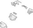 Image of HVAC Blower Case Assembly image for your 2009 Hyundai Veracruz  GLS Sport Utility 