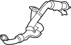 Image of Pipe. Exhaust. EXHAU. Intermediate. (Front). Exhaust Intermediate. image for your Hyundai