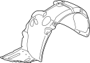 Image of Fender Splash Shield (Right, Front, Upper). Fender Splash Shield. image for your 2017 Hyundai Elantra  Sport Sedan 