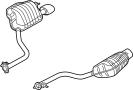 Image of Exhaust Muffler (Right, Rear) image for your 2012 Hyundai Tucson 2.4L A/T FWD GLS Sport Utility 