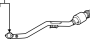 Image of Catalytic Converter. Exhaust Intermediate Pipe. Muffler Assembly. (Right, Front). Catalytic... image for your 2012 Hyundai Tucson 2.0L M/T FWD GL Sport Utility 