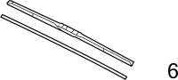 Image of Windshield Wiper Blade Refill image for your 2020 Hyundai Tucson 2.0L A/T AWD SE Sport Utility 