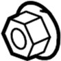 Image of Nut. Arm. Cntl. Lock. Control. (Front, Rear, Upper, Lower). Part cannot be reused. image for your Genesis