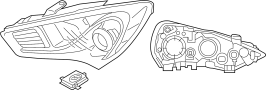 Image of Headlight Assembly (Right) image for your 2014 Hyundai Genesis Coupe  2.0T R-Spec Coupe 