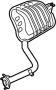 Image of Exhaust Muffler (Right, Rear) image for your 2011 Hyundai Tucson 2.4L A/T FWD GLS Sport Utility 