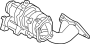View Manifold. Turbocharger. Exhaust. TURBOCHARG. (Left) Full-Sized Product Image