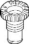 View Coil Spring Insulator (Front, Upper) Full-Sized Product Image 1 of 4