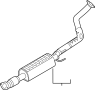 Image of INTERMEDIATE PIPE. Muffler AND pipe. PIPE - EXHAUST, CENTER. image for your 2011 Hyundai Veracruz