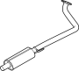 Image of PIPE - EXHAUST, CENTER. Included with: Center. image for your 1999 Hyundai Tiburon   