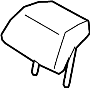 Image of Headrest Assembly - Seat. Headrest, outer. (Rear). Included with: Seat back. image for your 2014 Hyundai Elantra GT   