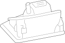 View License lamp. License Plate Light Lens.  Full-Sized Product Image