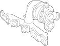 Image of EXHAUST MANIFOLD. EXMANTURBO. TURBOCHARGER. A complete turbocharger. image for your Audi Q7  