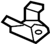 5Q0804865A Bracket. Pan. Floor. (Front, Rear)