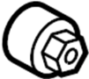 View Wheel Lug Bolt Cap Full-Sized Product Image