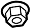 View Nut. Shield. Retainer. (Front, Rear, Lower) Full-Sized Product Image