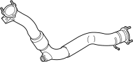 Image of Exhaust Intermediate Pipe. (Front). Exhaust Intermediate. image for your 2012 Audi Q7  Prestige Sport Utility 
