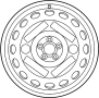Image of Wheel. Spare. Disc. Tire. Rim. A Wheel / Rim of a. image for your 2022 Audi A7  Prestige Hatchback 