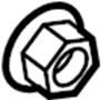 View Nut. Shield. Retainer. Cover. Support. (Front, Rear, Upper, Lower) Full-Sized Product Image