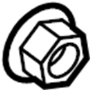 View Nut. Shield. Retainer. Cover. Support. (Front, Rear, Upper, Lower) Full-Sized Product Image