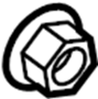 View Nut. Shield. Retainer. Cover. Support. (Front, Rear, Upper, Lower) Full-Sized Product Image