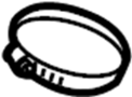 View Clamp. Hose. Pressure. (Rear, Upper, Lower) Full-Sized Product Image