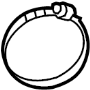 Image of Engine Air Duct Clamp image for your Audi