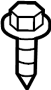 View Screw. Bolt. Panel. Trim. Cover. (Front, Lower) Full-Sized Product Image