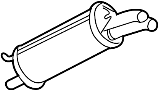 4B0253609E Exhaust Muffler (Front, Rear)