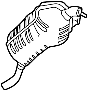 4B0253609EK Exhaust Muffler (Rear)