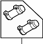 View Clamp. Muffler. Pipe. (Front, Rear) Full-Sized Product Image