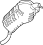 View Exhaust Muffler (Rear) Full-Sized Product Image 1 of 1