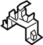 View A/C Refrigerant Line Bracket Full-Sized Product Image