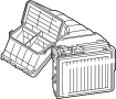Evaporator. Case. (Front, Lower). A/C Evaporator Core.