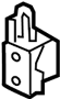 View Door Hinge (Upper, Lower) Full-Sized Product Image