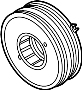 View Engine Crankshaft Pulley. Engine Harmonic Balancer. VIBRATION DAMPER.  Full-Sized Product Image