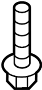 Image of Bolt. Speaker. Rivet. Air. Bag. (Rear). A threaded rod with a. image for your Porsche