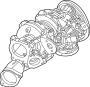 11655A34710 EXHAUST MANIFOLD. TURBOCHARGER.