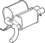 18107835962 Exhaust Muffler (Right, Rear)