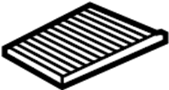 51457063911 Compartment mat. Insert velour.