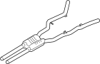 18307646931 Muffler. Pipe. Exhaust.