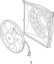 64548363741 A/C Condenser Fan Shroud