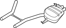 18307646954 Exhaust Muffler (Left, Rear)
