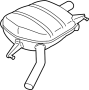 18307637097 Exhaust Muffler (Left, Rear)