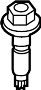 31106872063 Suspension Crossmember Bolt (Front, Rear)