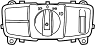 61316847506 Control unit lights. HEADLIGHT SWITCH.