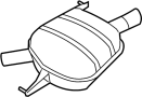 18307646938 Exhaust Muffler (Left, Rear)