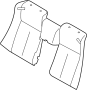 52207388537 Seat Back Cushion Cover (Rear, Upper)